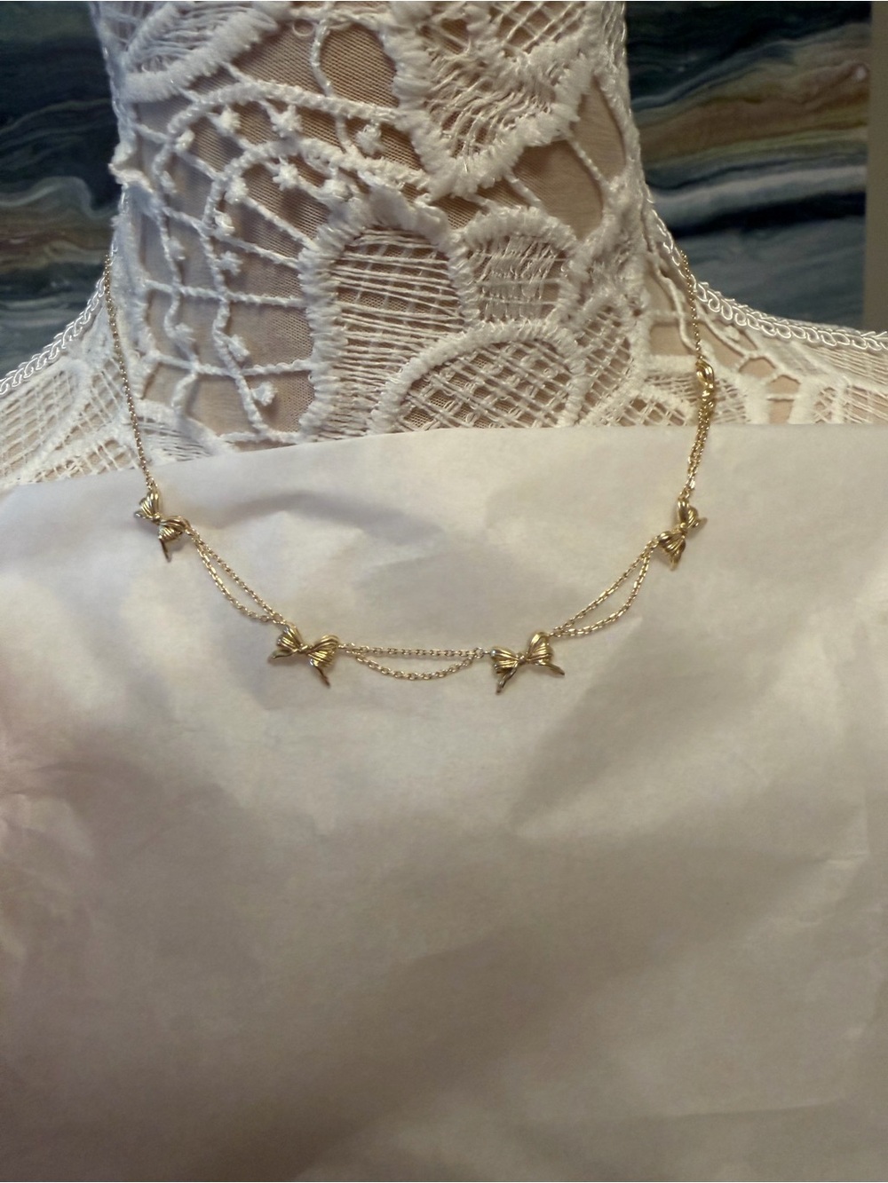 Kendra Scott Delicate Gold Bow Layered Necklace - Women Jewelry